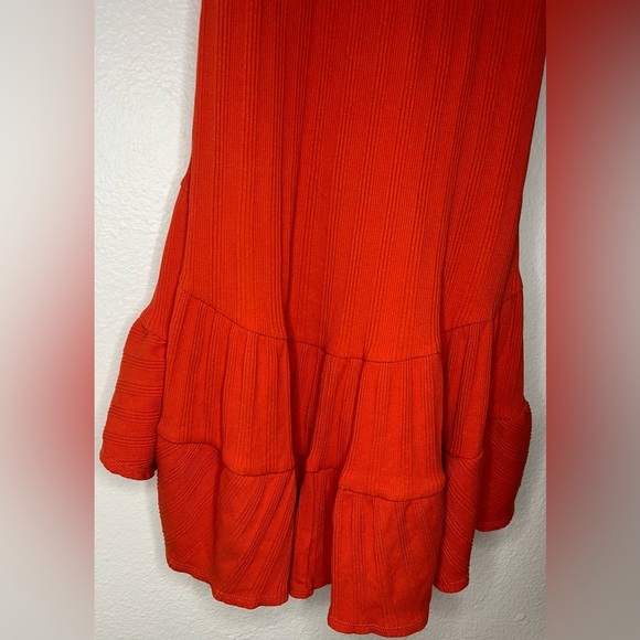 Free People Into You Maxi Dress | Size M | Boho Ruffle Hem V-Neck - Picture 5 of 9